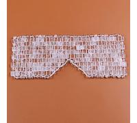 Rosenquarz Kühlende Augenmaske Natürliche Jade Augenmaske Augenmassagegerät Amethyst Schlafmasken Steinmassage Entspannung,Weißer Kristall