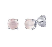 Rosenquarz Ohrstecker aus Silber 925