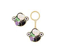 ROSETOR 2 Stück Jujutsu-Kaisen Gojo Satoru Schlüsselanhänger und Brosche Anime Periphere Puppe Anhänger Schlüsselanhänger Charms (STYLE7)