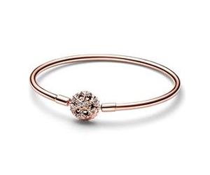 Rosévergoldeter Armreif Schneeflocke mit Zirkonia