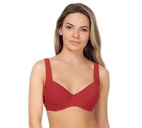 Rosme Lingerie BH-Oberteil für Badebekleidung Strandbekleidung Badeanzug für Damen, Kollektion Future Retro, Rot, Größe 48D/100D