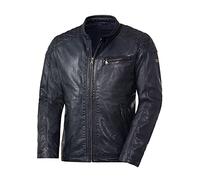 Ross & Cole Herren Lederjacke aus hochwertigem Echtleder mit Stehkragen und Steppung, Biker-Jacke im Vintage-Look mit 5 Taschen, Übergangsjacke für Männer, Gr. 48-58