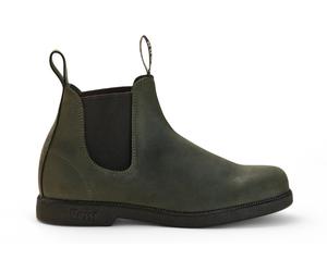 Rossi 607 Booma Moss Chelsea-Stiefel aus olivgrünem Leder EU 44.5 / UK 10