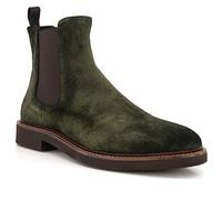 rosso e nero Chelsea Boots Herren Veloursleder grün, 46 (11)