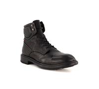 rosso e nero Schnürboots Herren Glattleder schwarz, 46 (11)