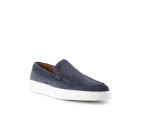 rosso e nero Slipper Herren Veloursleder blau, 46 (11)