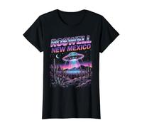 Roswell New Mexico Desert UFO Alien Retro Wave Vintage Preisgünstiges Grafik-T-Shirt, Damen, Schwarz, XL