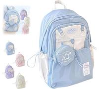 Rosy Posy Backpack, Cream Star Draw String -Rucksack, Große Kapazität Süße Kawaiis Doppel Umhängetasche, Schüler Lässig Schoolbag Stylish Daily Tasche Für Jugendfamilie Teen