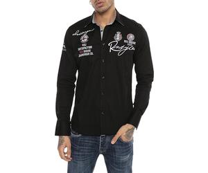 Rot Bridge Hemd Herren R-2131, Schwarz, 3XL