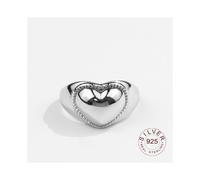 (Rot) Echte 925 Sterling Silber Ringe für Frauen öffnen Vintage Hochzeit Schmuck große verstellbare Antik