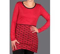 rot gemustertes Kleid aus Bio-Baumwolle M - M