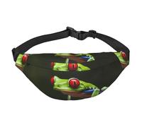 Rote Augen Bauchtasche für Herren und Damen, modische Hüfttasche, Umhängetasche, Geldbörse, Hüfttasche mit verstellbarem Riemen, wasserdichte Brusttasche für Reisen, Wandern, Sport, Schwarz,