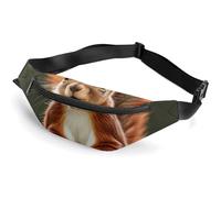 Rote Eichhörnchen-Gürteltasche mit verstellbarem Riemen, leichte Reise-Umhängetasche, freihändige Mini-Bauchtaschen im Lauf-Fitnessstudio