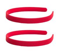 Rote Haarbänder, 2 Stück, modische Haaraccessoires für Mädchen, Samt-Stirnbänder für Red Nose Day