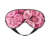 Rote Rosen-Augenmaske, Verdunkelungs-Augenmaske, Unisex, Schlaf-Augenabdeckungen mit verstellbaren Trägern, Reise-Augenmaske