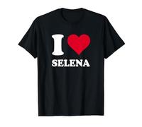 Rotes Herz Ich Liebe Selena Preisgünstiges Grafik-T-Shirt, Herren, Schwarz, XL