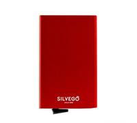 Rotes Kartenetui aus Aluminium mit RFID-Schutz