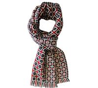 Rotfcuhs Webschal Karo Doubleface modisch mehrfarbig 100% Wolle (Merino) 180 x 30 cm W-2