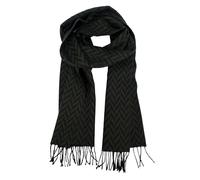 Rotfuchs Herrenschal Damenschal Wollschal Webschal Fischgrät modisch in grün schwarz 100% Wolle (Merino)