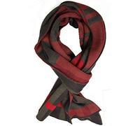 Rotfuchs Strick Schal Damenschal Winterschal Herrenschal Karo & Doubleface grün rot 180 x 27 cm Made in Germany R553