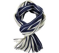 Rotfuchs Strickschal modisch Streifen petrol weiß100% Wolle feinstrick (Merino) R-78