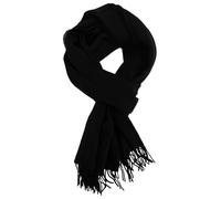 Rotfuchs Wollschal Herrenschal Uni Fischgrat modisch schwarz 100% Wolle (Merino)