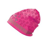 Roth ReflActions Jersey-Beanie Diamant, Pink, 5-8 Jahre, 50-54cm, mit reflektierendem Details