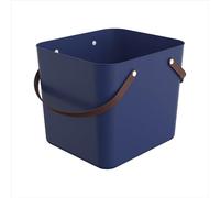 Rotho Albula Einkaufskorb 40l, Kunststoff (PP recycelt), blau, 40l (39.8 x 35.5 x 34.0 cm)