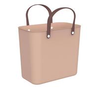 Rotho Einkaufstasche 25 Liter ALBULA, 40 x 34 cm - Braun - Rose - Kunststoff - ergonomische Tragegriffe