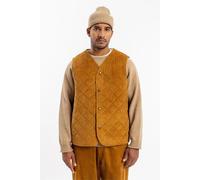 Rotholz Gesteppte Cord Weste aus Bio-Baumwolle Toffee (Braun) S