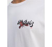 Rotholz Lobster Logo T-Shirt aus Bio Baumwolle Weiss XS