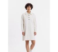 Rotholz Polo Kleid aus Bio-Baumwolle Weiss M