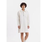 Rotholz Polo Kleid aus Bio-Baumwolle Weiss S