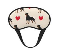 Rottweiler-Hund, buntes Herz,Vollständige Augenabdeckungen, lichtundurchlässige Schlafmasken, Verdunkelungs-Augenschützer