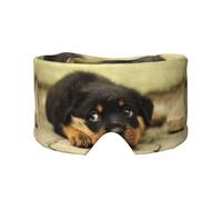 Rottweiler Hunde Süße Hunde Welpen Haustiere Klein, Vollständige Augenabdeckungen, lichtblockierende Augenmaske, Schlafaugen- und Ohrenschützer