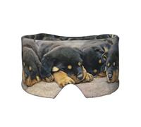 Rottweiler schlafende Hunde Haustiere Welpen klein, Vollständige Augenabdeckungen, lichtblockierende Augenmaske, Schlafaugen- und Ohrenschützer