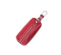 (Rotwein) Unisex-Schlüsseletui aus echtem Leder für Autoschlüssel, Schlüsselhalter für Herren, Haushälterin, Schlüssel-Organizer,