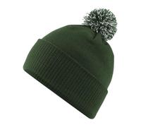 Roughtex Bommelmütze Damen Herren Wintermütze Pudelmütze | Doppellagiger Strick - 100% Soft-Touch Polyacryl - mit Umschlag oder als Slouch-Beanie - 2-farbiger Bommel