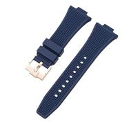 ROUHO 12mm x 26mm Konvexer Anstoß Silikon Uhrenarmband, Weiches Kautschuk Ersatzband für Tissot PRX T137.407/410