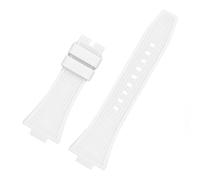 ROUHO 12mm x 26mm Konvexer Anstoß Silikon Uhrenarmband, Weiches Kautschuk Ersatzband für Tissot PRX T137.407/410