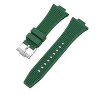 ROUHO 12mm x 26mm Konvexer Anstoß Silikon Uhrenarmband, Weiches Kautschuk Ersatzband für Tissot PRX T137.407/410
