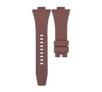 ROUHO 12mm x 26mm Konvexer Anstoß Silikon Uhrenarmband, Weiches Kautschuk Ersatzband für Tissot PRX T137.407/410