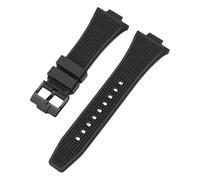 ROUHO 12mm x 26mm Konvexer Anstoß Silikon Uhrenarmband, Weiches Kautschuk Ersatzband für Tissot PRX T137.407/410