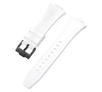 ROUHO 12mm x 26mm Konvexer Anstoß Silikon Uhrenarmband, Weiches Kautschuk Ersatzband für Tissot PRX T137.407/410