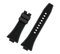 ROUHO 12mm x 26mm Konvexer Anstoß Silikon Uhrenarmband, Weiches Kautschuk Ersatzband für Tissot PRX T137.407/410