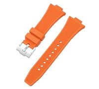 ROUHO 12mm x 26mm Konvexer Anstoß Silikon Uhrenarmband, Weiches Kautschuk Ersatzband für Tissot PRX T137.407/410