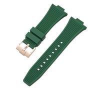 ROUHO 12mm x 26mm Konvexer Anstoß Silikon Uhrenarmband, Weiches Kautschuk Ersatzband für Tissot PRX T137.407/410