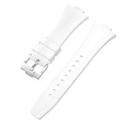ROUHO 12mm x 26mm Konvexer Anstoß Silikon Uhrenarmband, Weiches Kautschuk Ersatzband für Tissot PRX T137.407/410