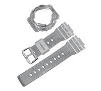 ROUHO 14mm Transparentes Silikon Uhrenarmband Klares Rubber Armband Wasserdichtes Sport Ersatzband Set for Casio BA-110 BA-111 BA-120 BA-112 BA-130 - A4