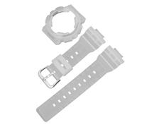 ROUHO 14mm Transparentes Silikon Uhrenarmband Klares Rubber Armband Wasserdichtes Sport Ersatzband Set for Casio BA-110 BA-111 BA-120 BA-112 BA-130 - A10
